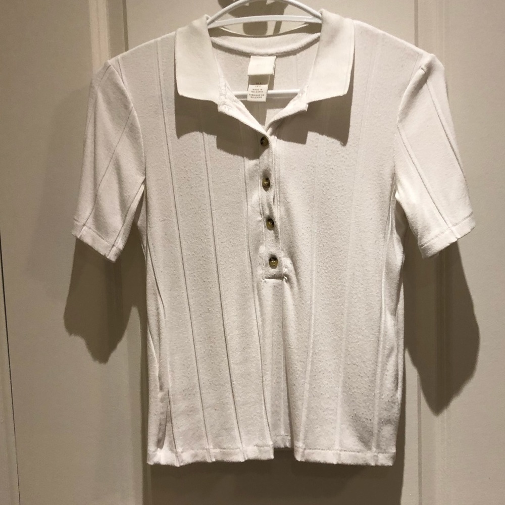 💜3/$25 H&M White Polo Top